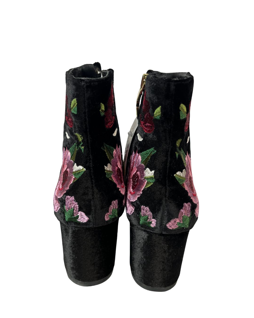KATE SPADE Lucine Floral Black Velvet Boots (Size 8.5)