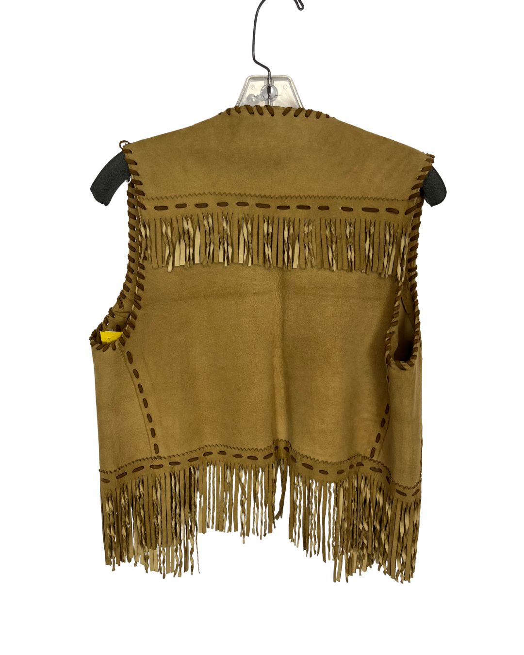 DOUBLE D RANCH Suede Fringe Beaded Vest (Size XS)