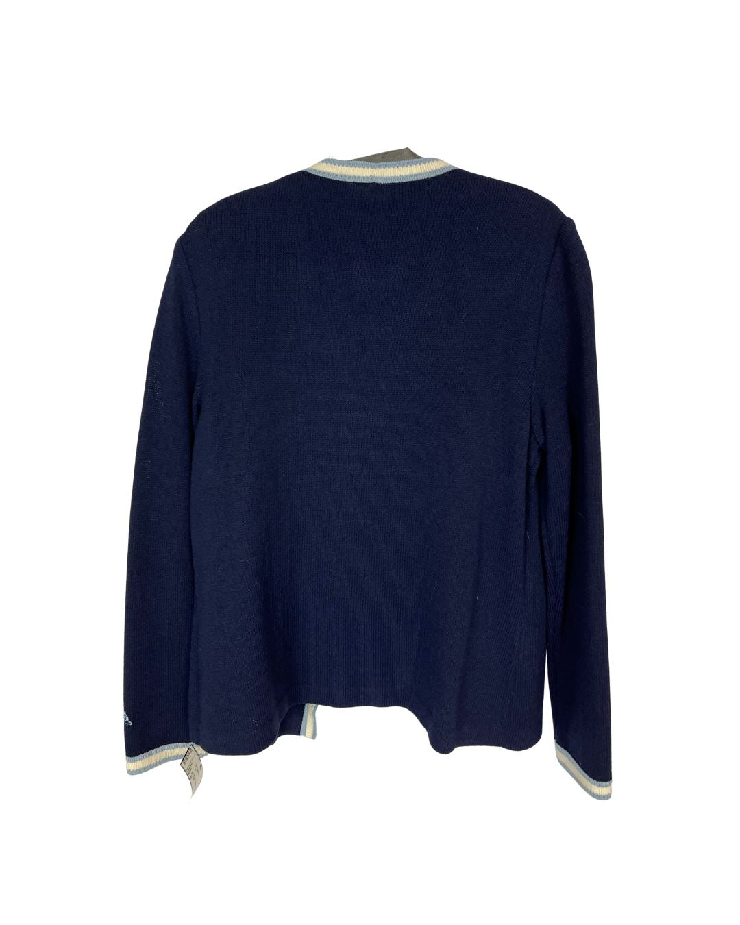 ST JOHN Sport Navy Blue Two-Piece Cardigan Set (Size M)