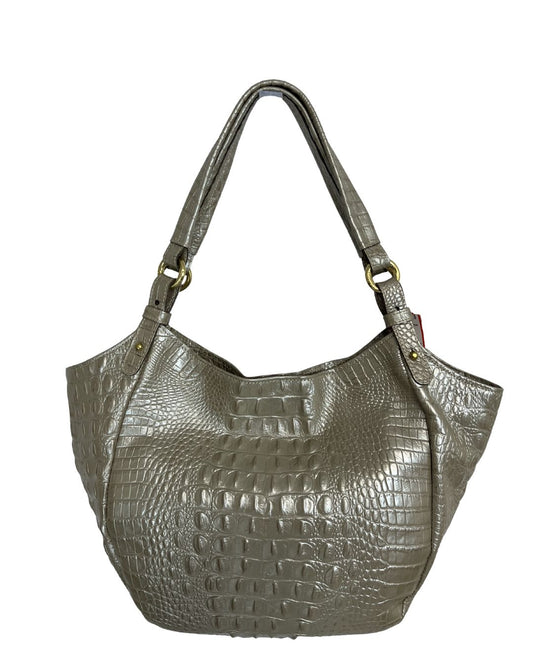 BRAHMIN Alligator Embossed Jacqueline Leather Hobo Bag