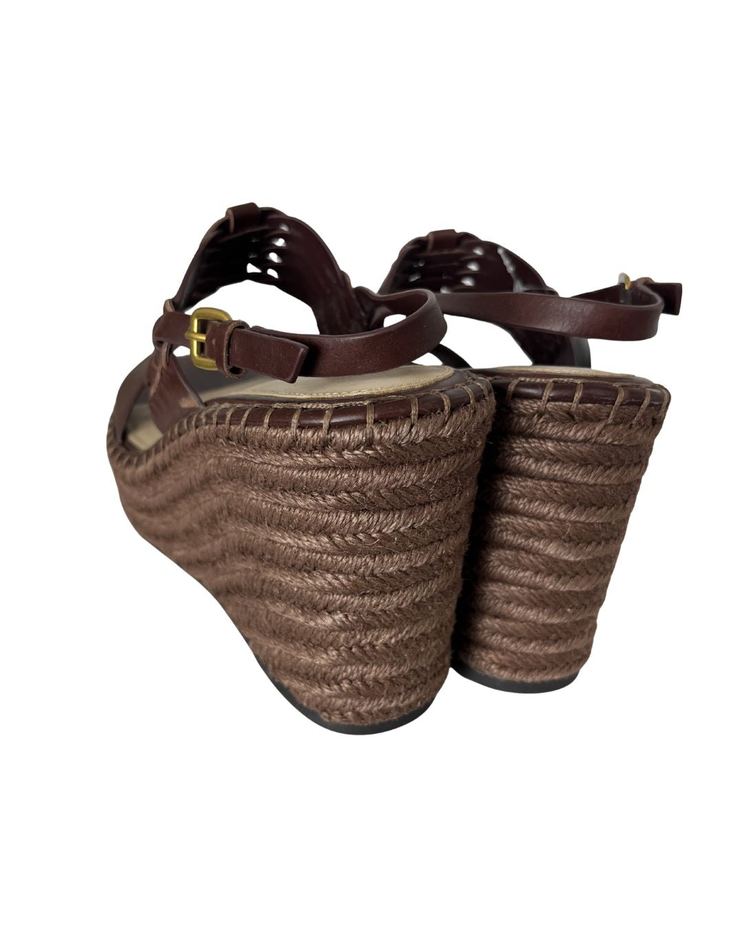 VERONICA BEARD Riya Woven Leather Espadrille Sandals (Size 8)