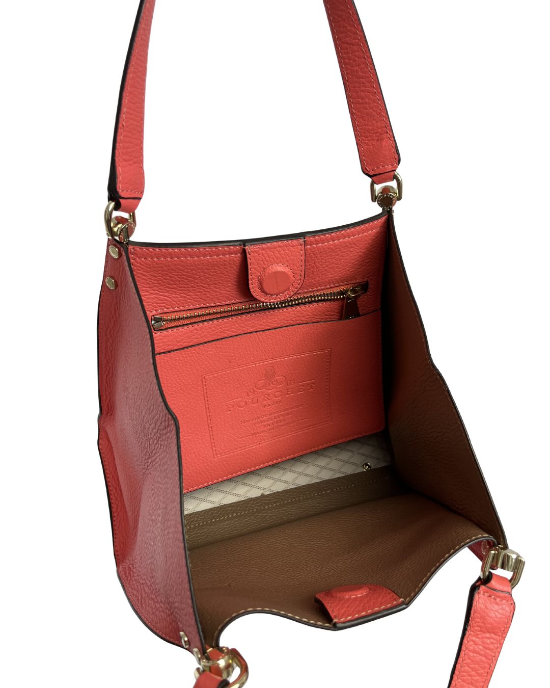 POURCHET Coral Pink Shoulder Bag