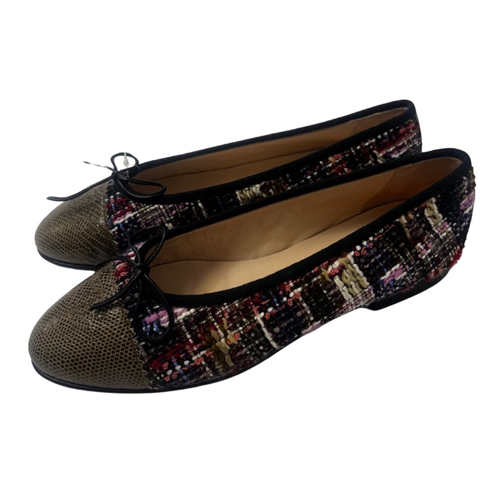 CHANEL 7.5 Red Suede Shoes