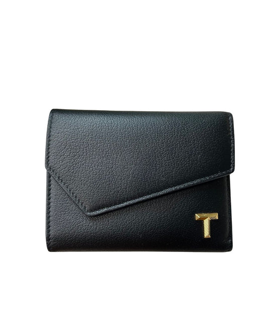 TIFFANY & CO. Black Leather Wallet