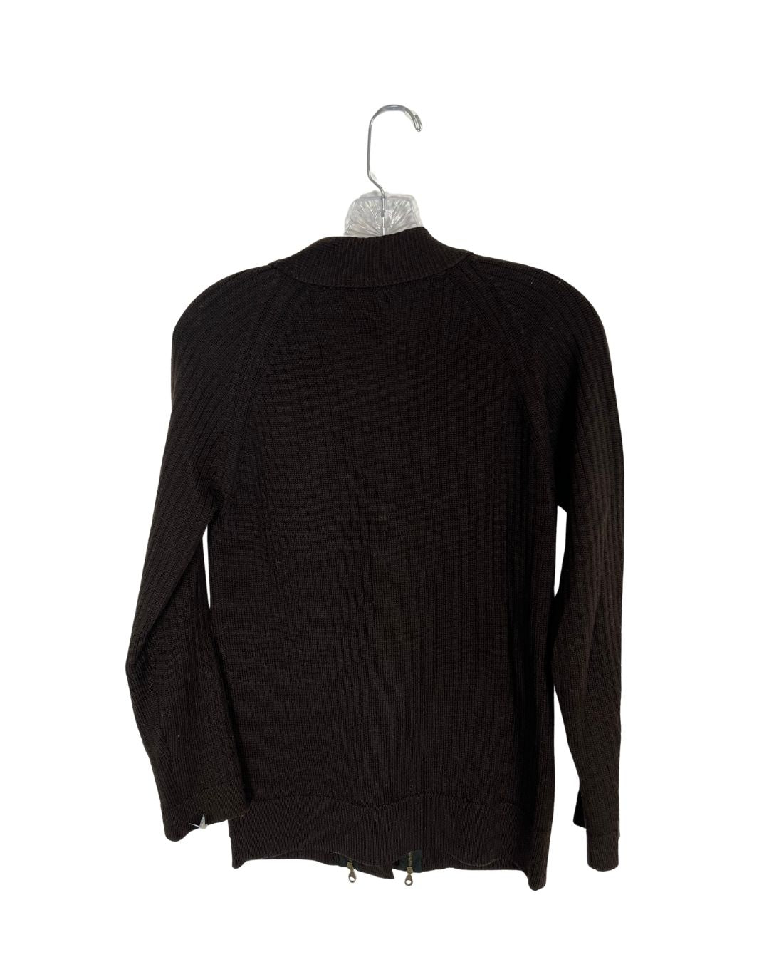 CHLOÉ Dark Brown V-Neck Cardigan (Size S)