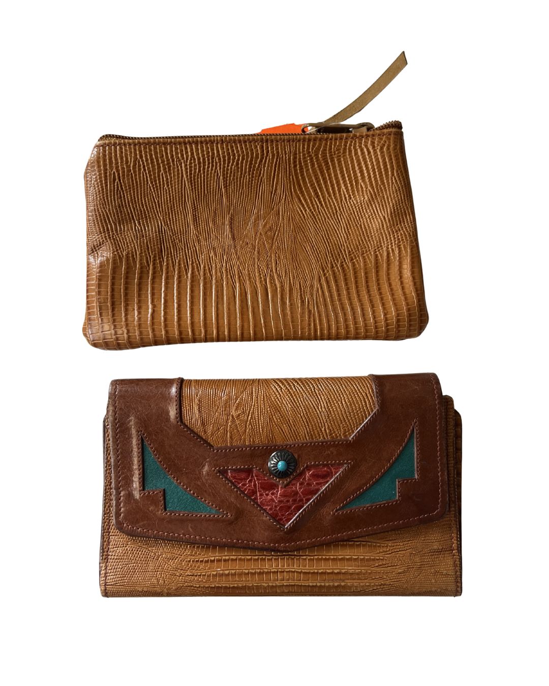 CONRAD Vintage Brown Leather Western Crossbody Purse