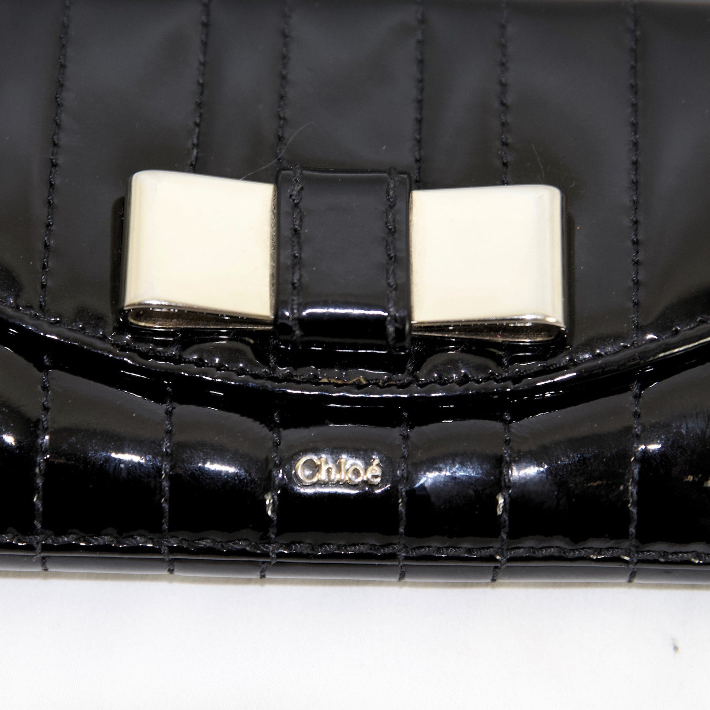 CHLOE Patent Leather Bow Wallet