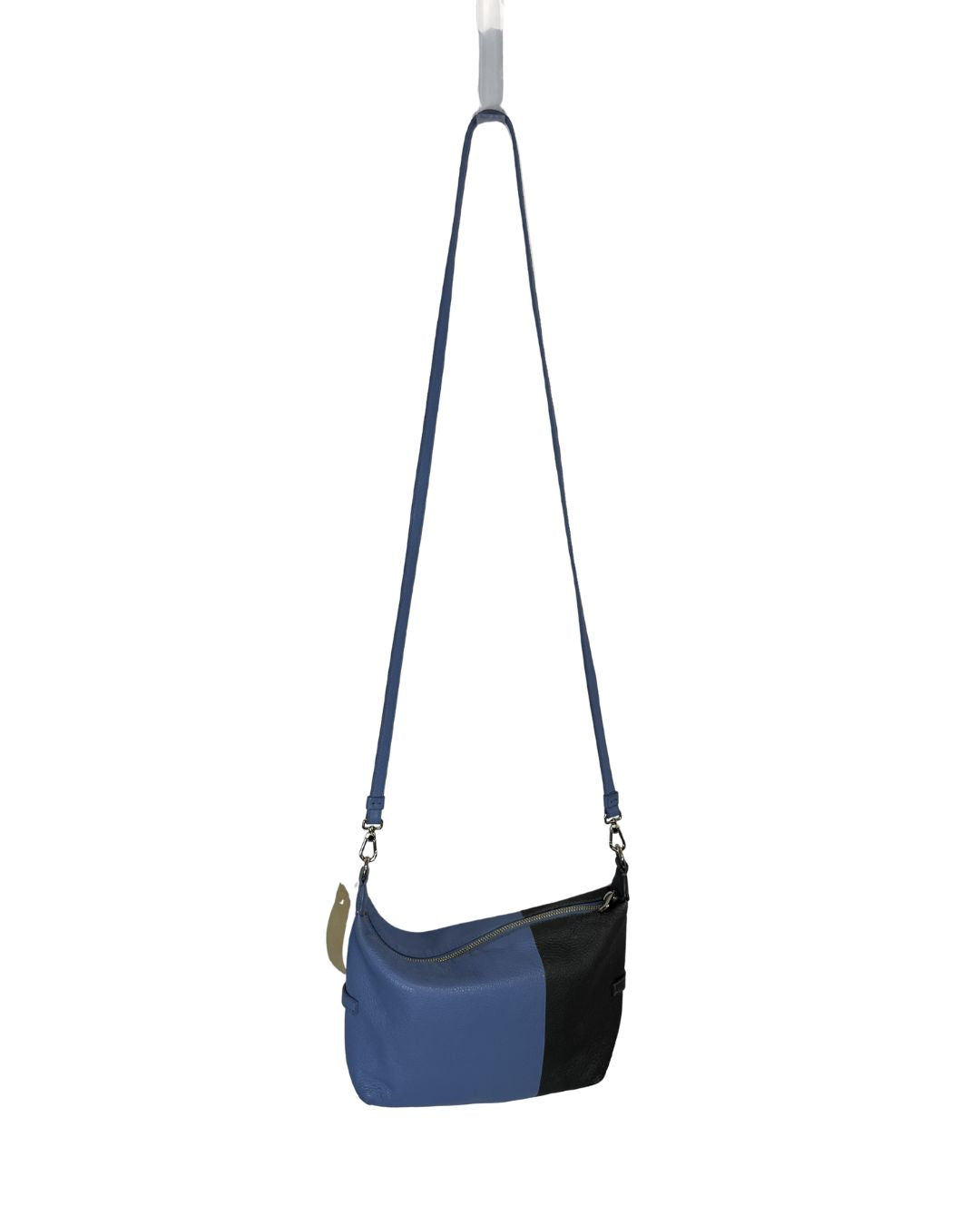 FURLA Blue & Gray Leather Crossbody Bag