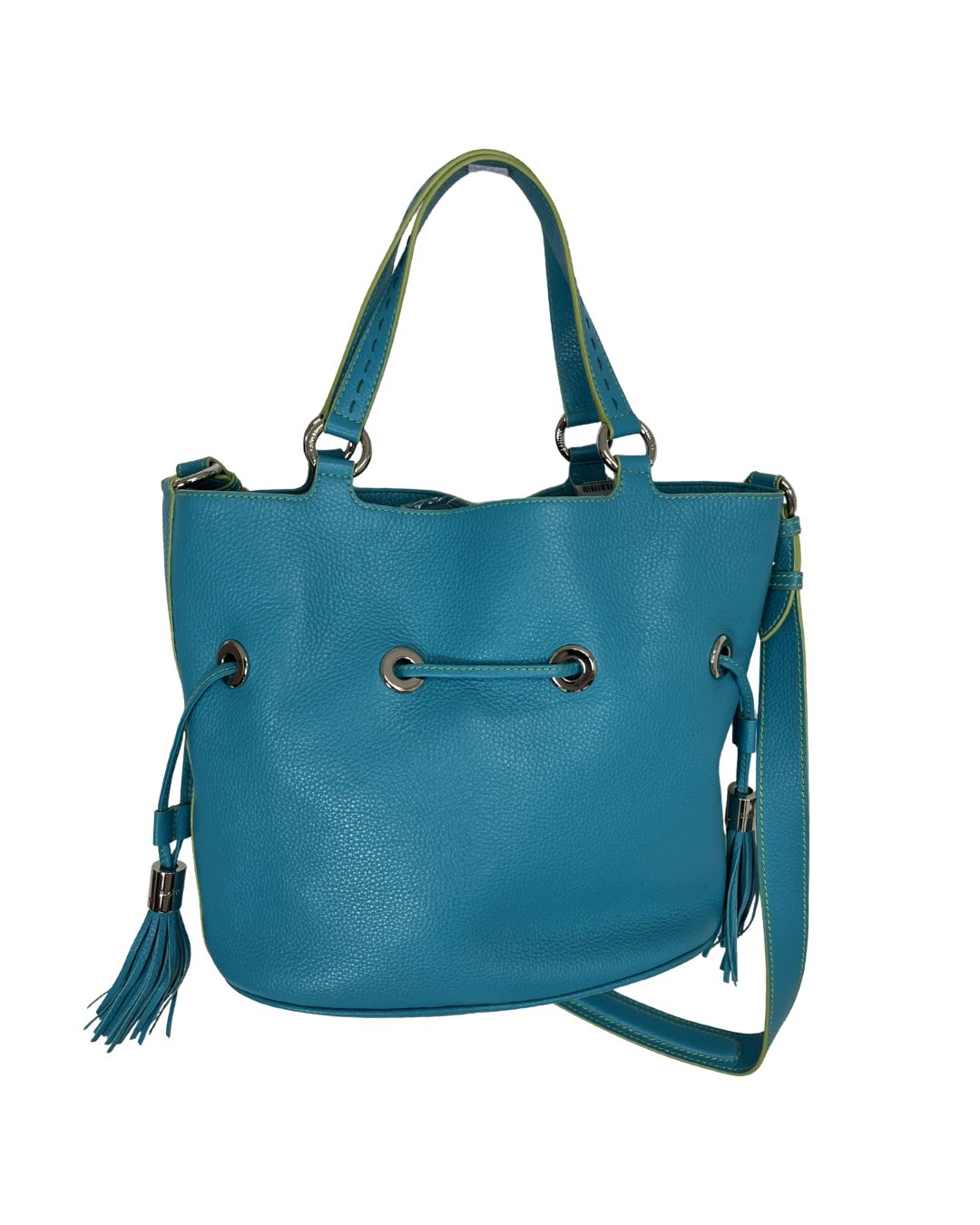 LANCEL Premier Flirt Teal Bucket Bag