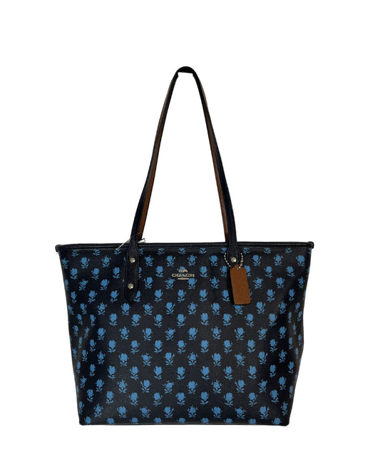 COACH Badlands Floral City Blue Tote Bag