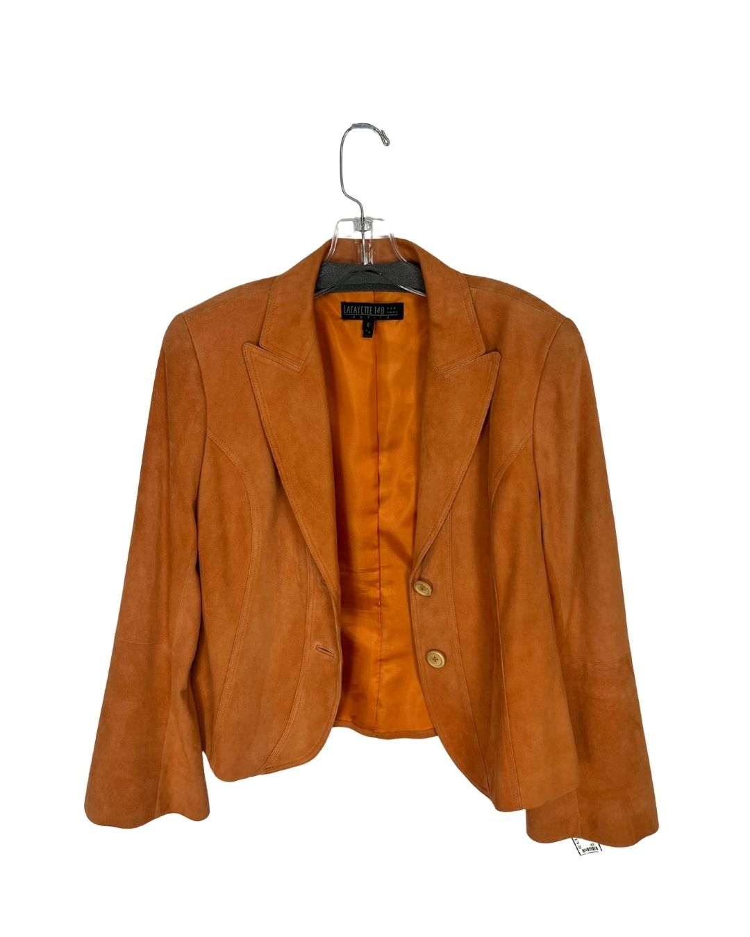 LAFAYETTE 148 Orange Suede Blazer Jacket (Size 8)