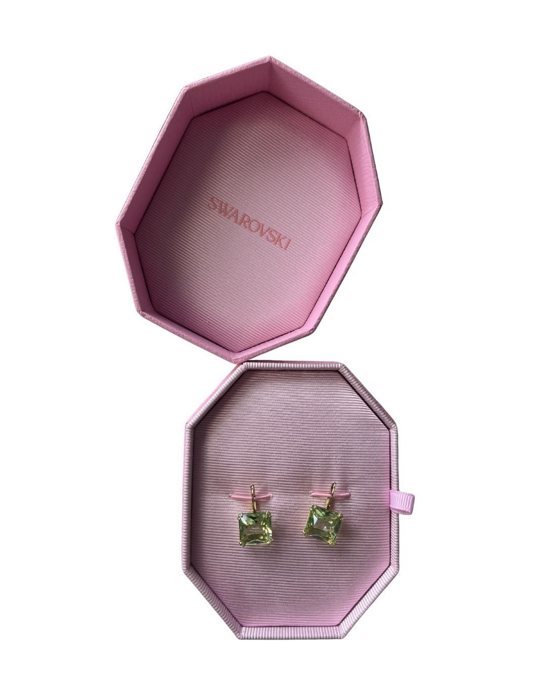 SWAROVSKI Millenia Square-Cut Green Drop Earrings