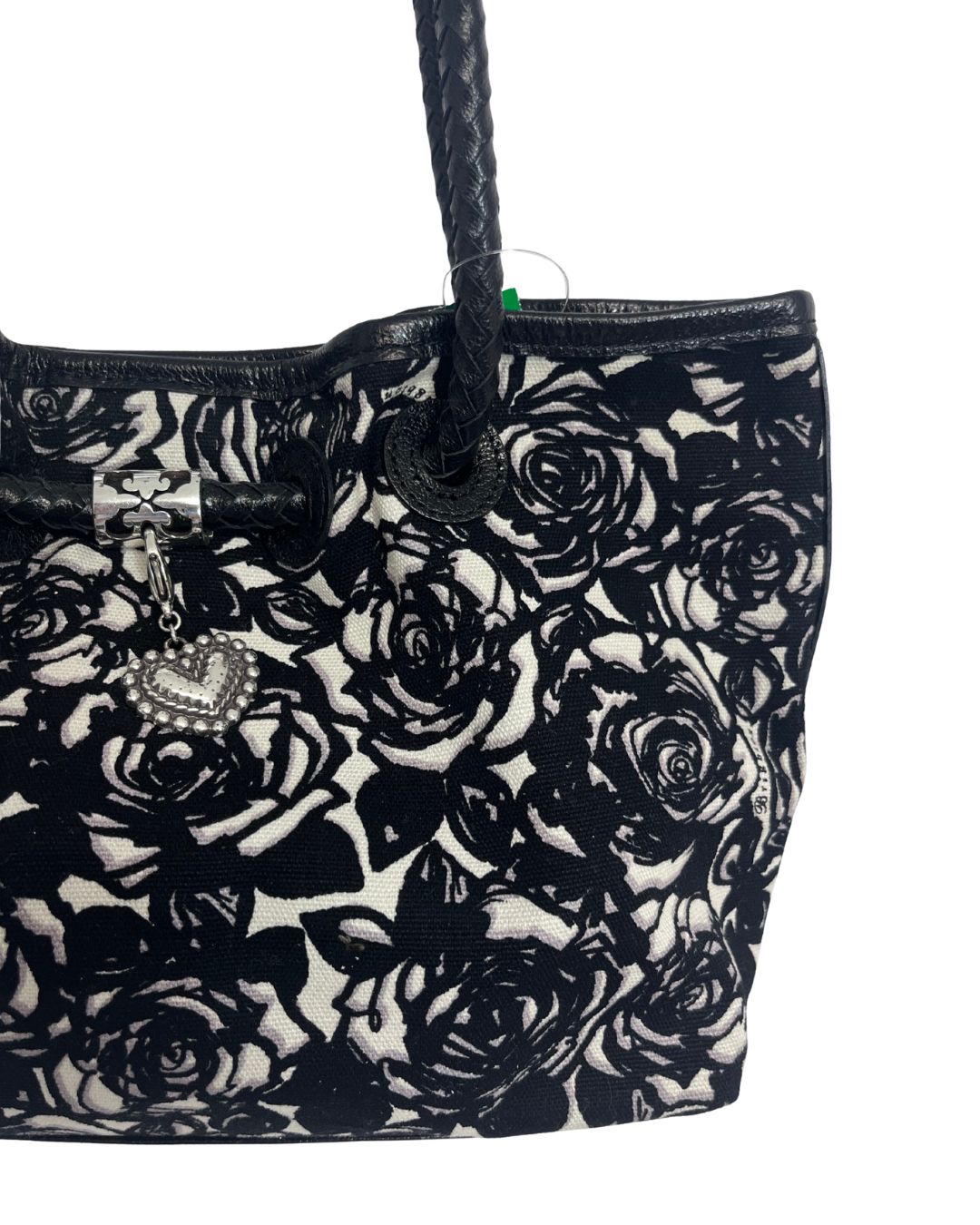 BRIGHTON Black & White Floral Shoulder Bag
