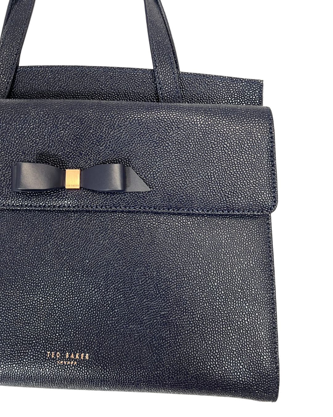 TED BAKER Aarilli Bow Blue Leather Handbag