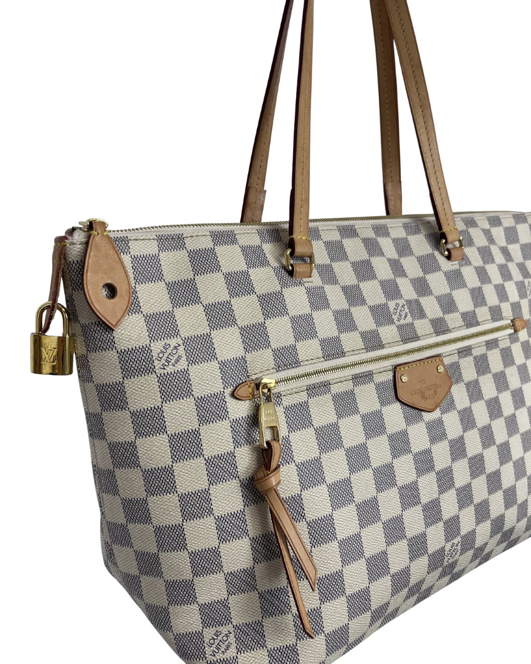 LOUIS VUITTON Damier Azur Iena MM Tan Tote Bag
