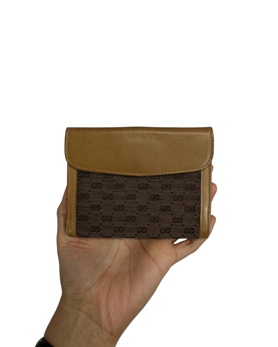 GUCCI Vintage GG Supreme Brown Wallet