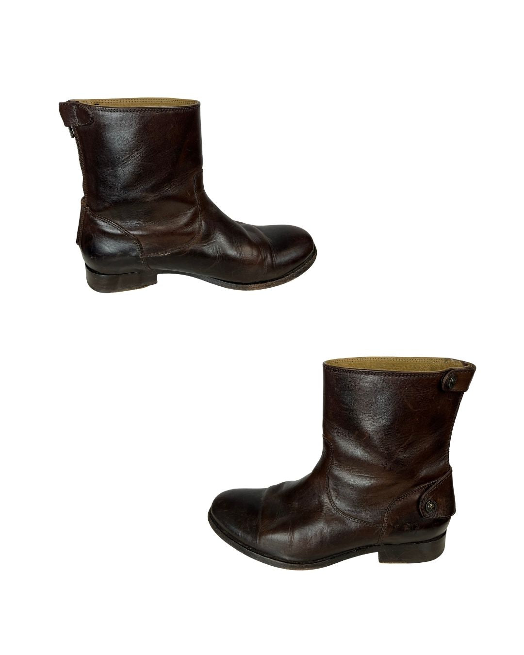 FRYE Brown Short Leather Boots (US 9)