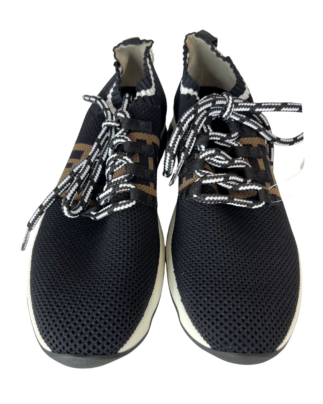 FENDI Zucca FF Logo Printed Black Sneakers (Size 38)