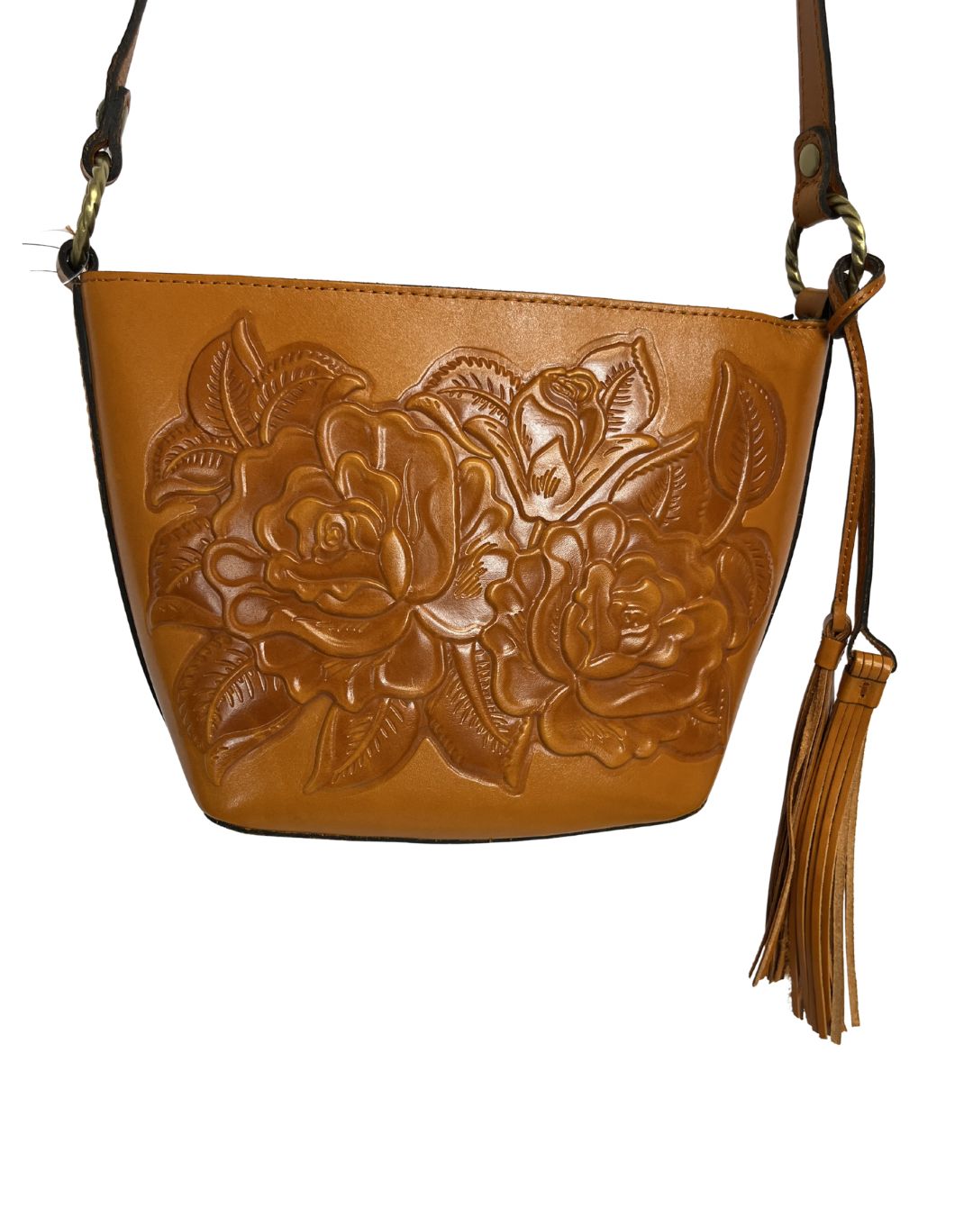 PATRICIA NASH Voletta Brown Leather Crossbody Bag
