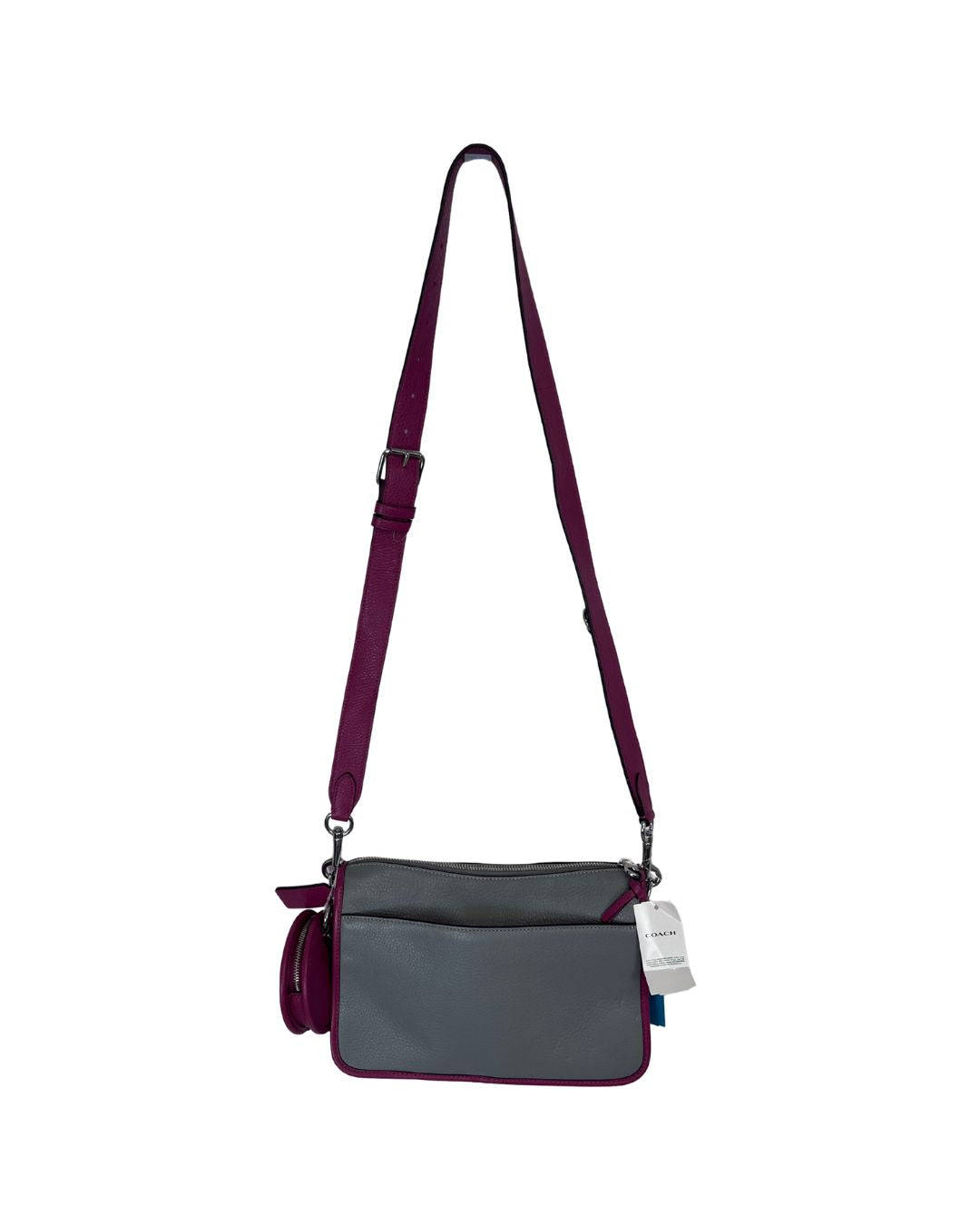 COACH Pennie Gray Leather Crossbody Bag