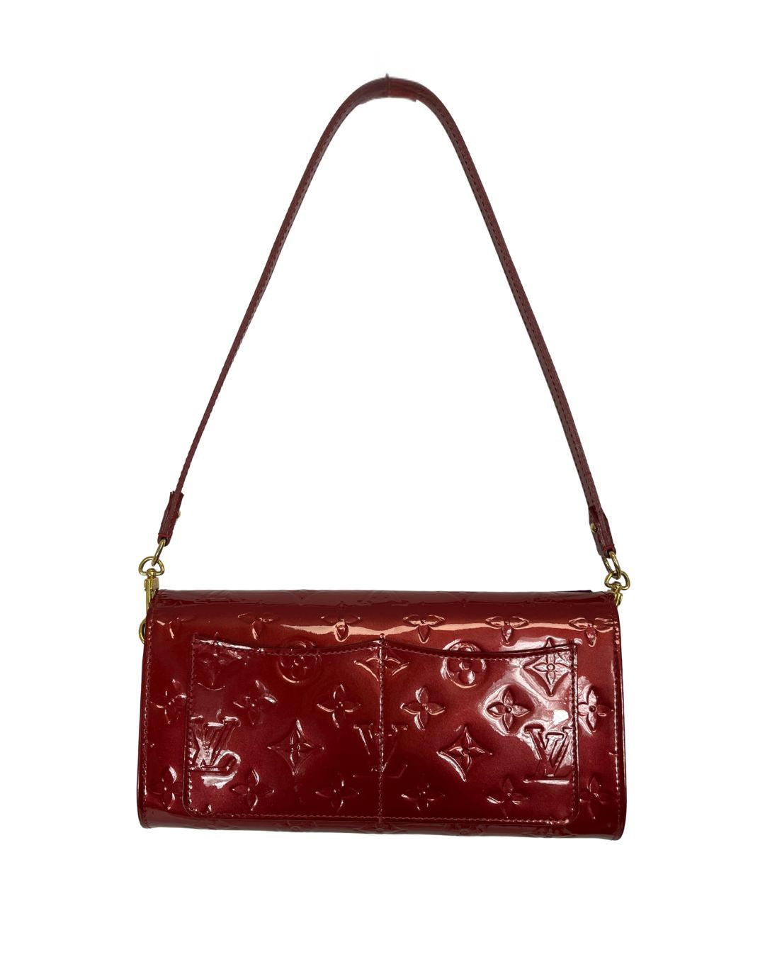 LOUIS VUITTON Red Monogram Vernis Rossmore MM Bag