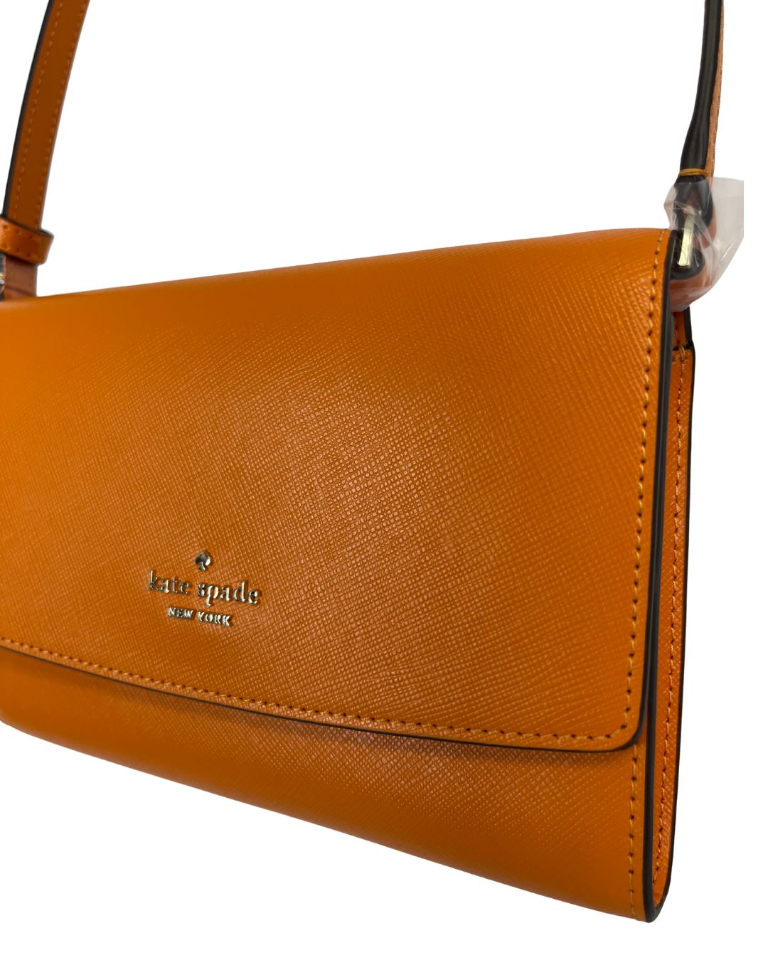KATE SPADE Perry Saffiano Orange Leather Crossbody Bag
