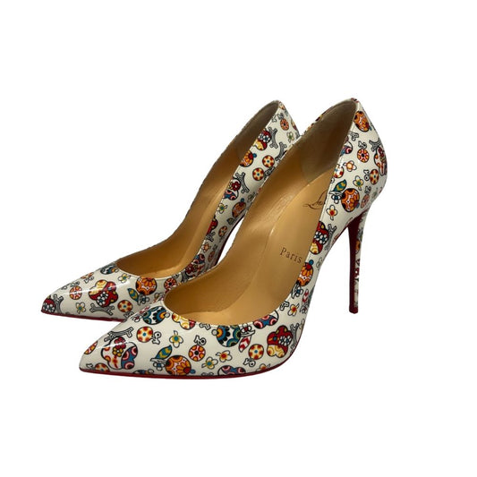 Christian Lou Boutin 38 White Print Shoes