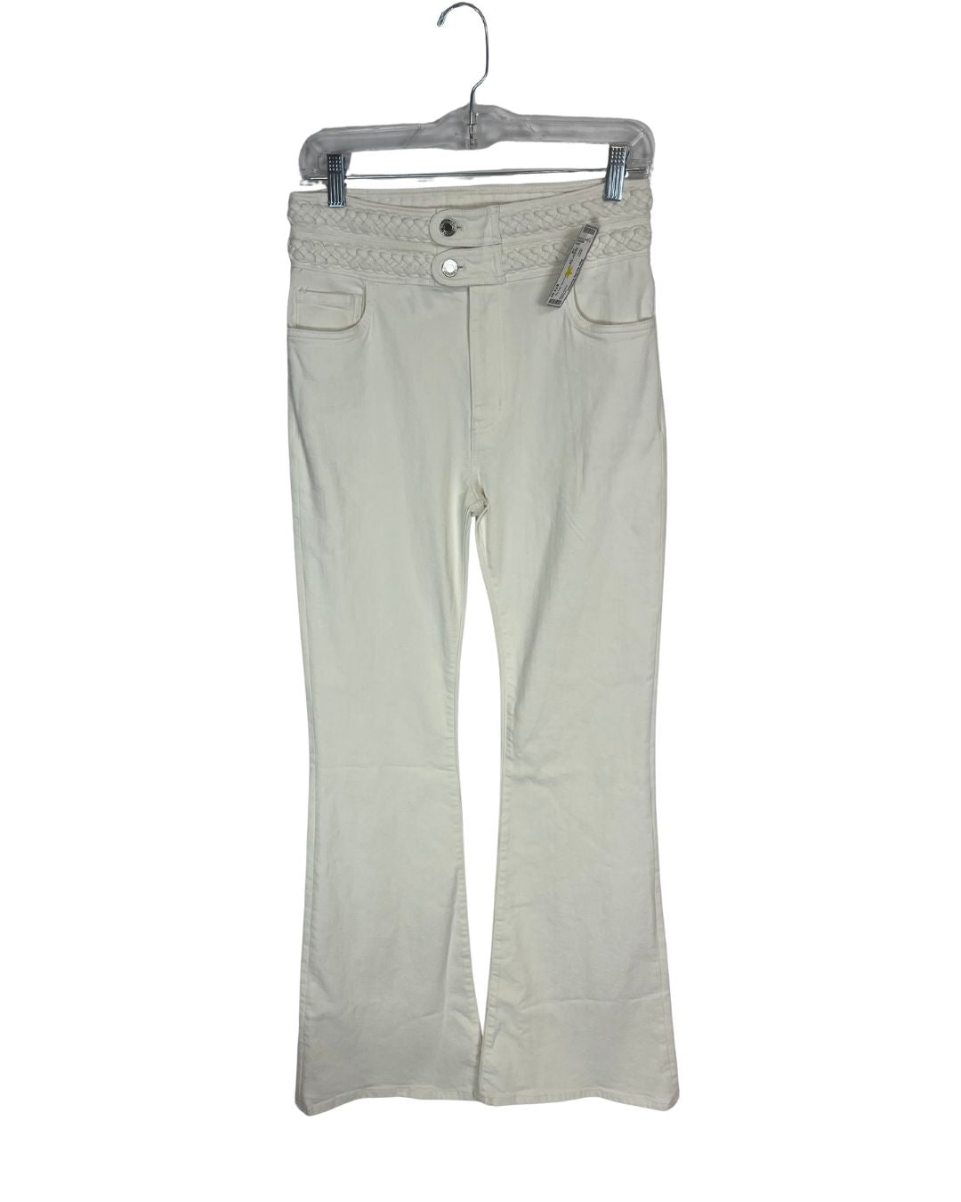 DEREK LAM White Denim Flare Jeans (Size 28)