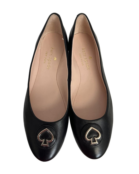 KATE SPADE Pallenberg Black Leather Ballet Flats (Size 6)