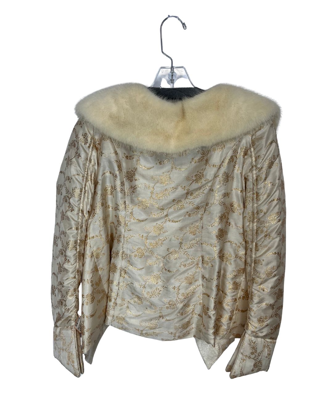 MEIKE LOCK Beige Flower Print Jacket (Size M)