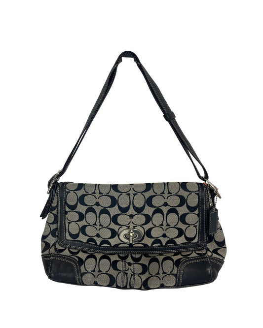 COACH Vintage Hampton Signature Flap Shoulder Bag