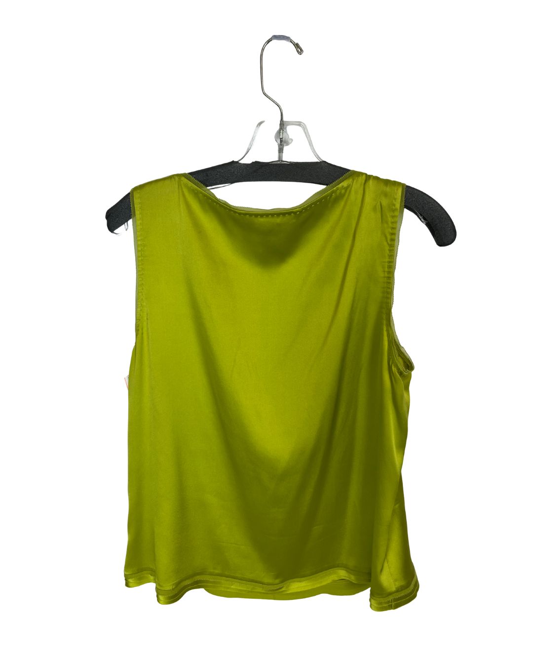 DIANE VON FURSTENBERG Green Silk Satin Top (Size 8)