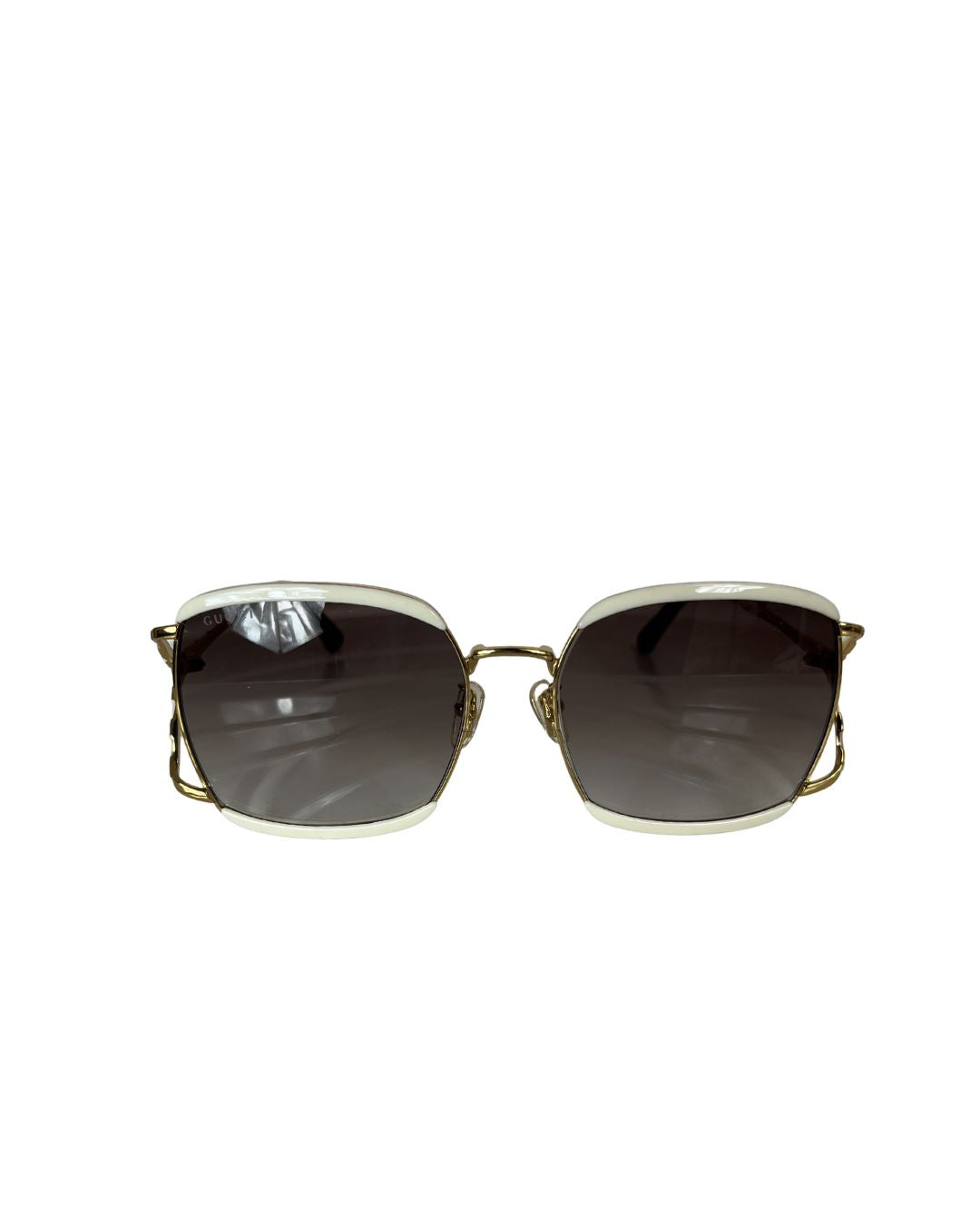 GUCCI Ivory Oversized Square Sunglasses