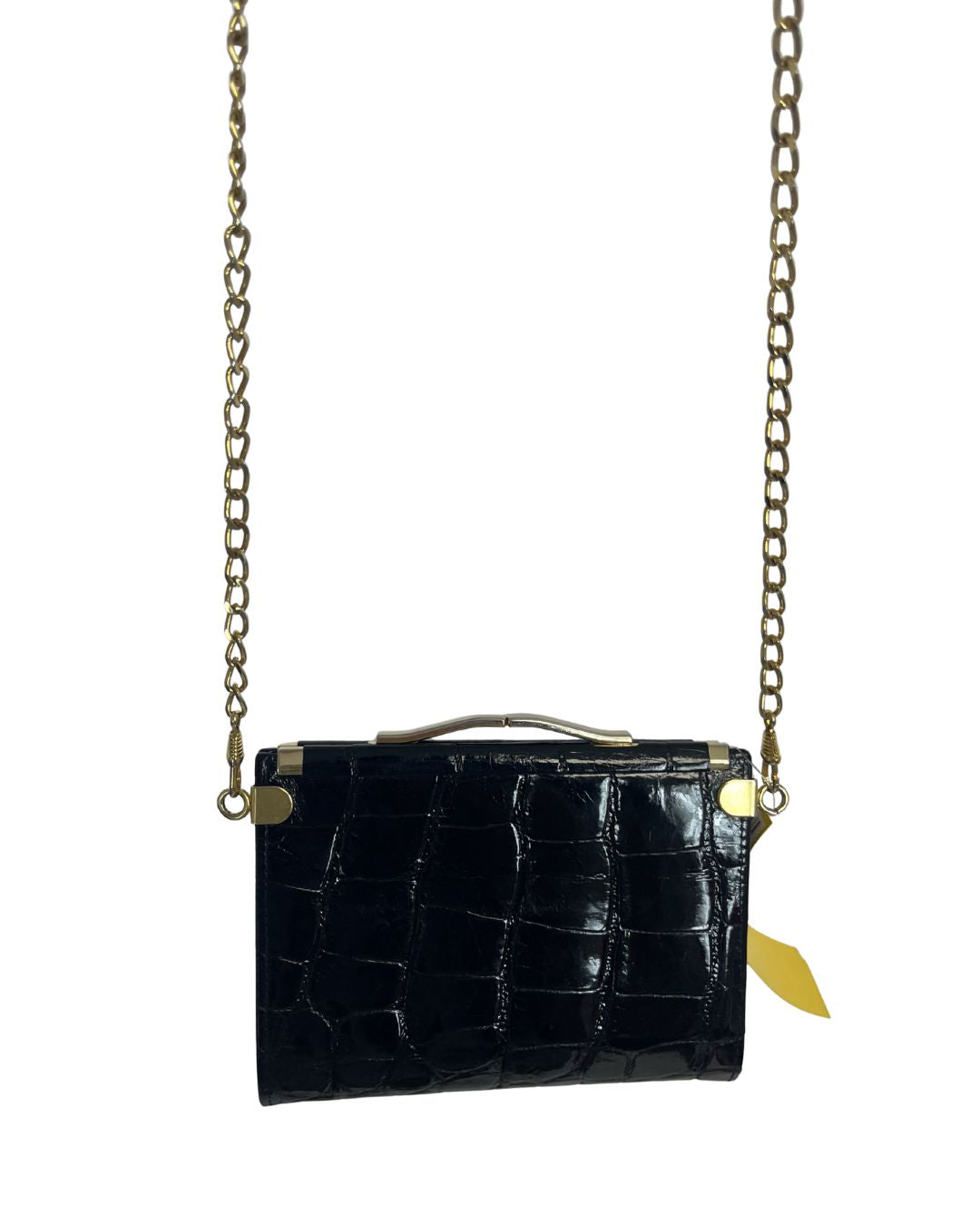 CHARLES UNDERWOOD Black Leather Wallet Crossbody Purse