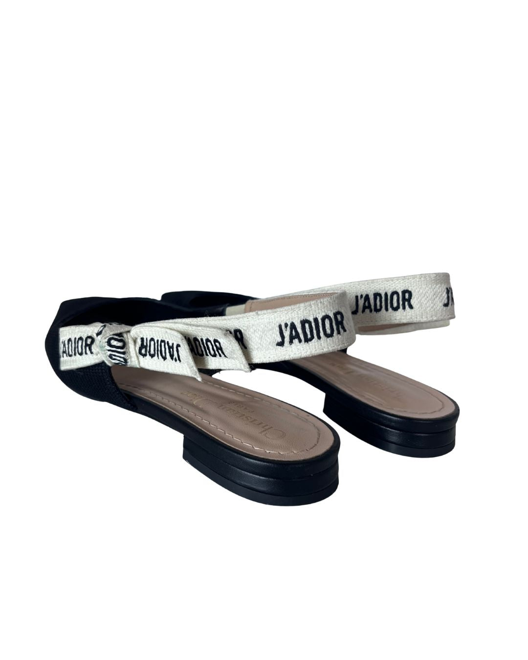 DIOR J'Adiore Black Slingback Flats (Size 35)