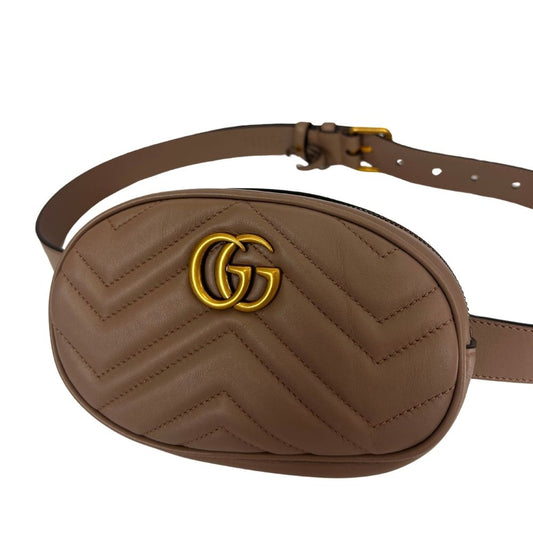 GUCCI Oval Bronze Logo Belt Bag