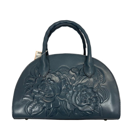 PATRICIA NASH Embossed Floral Half Moon Bag