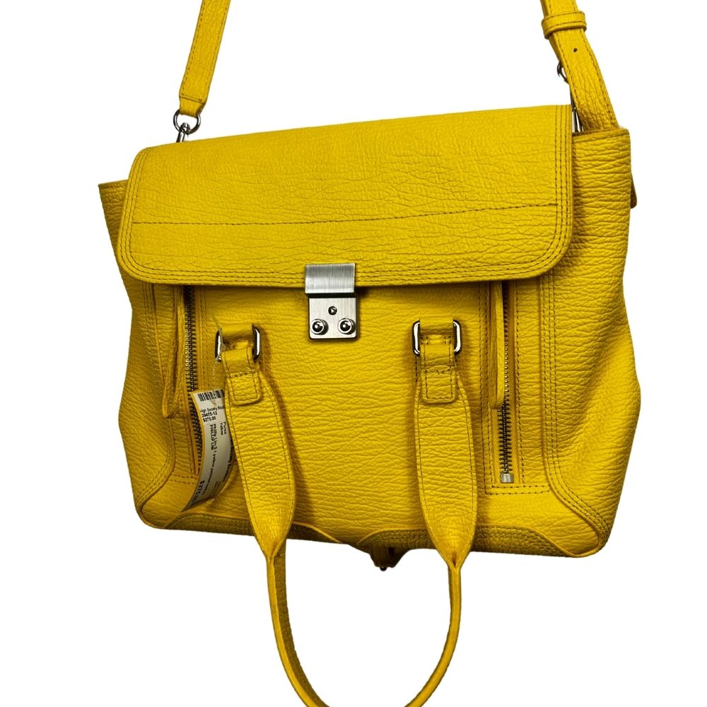 PHILLIP LIM Pebbled Leather Satchel - Lime Yellow