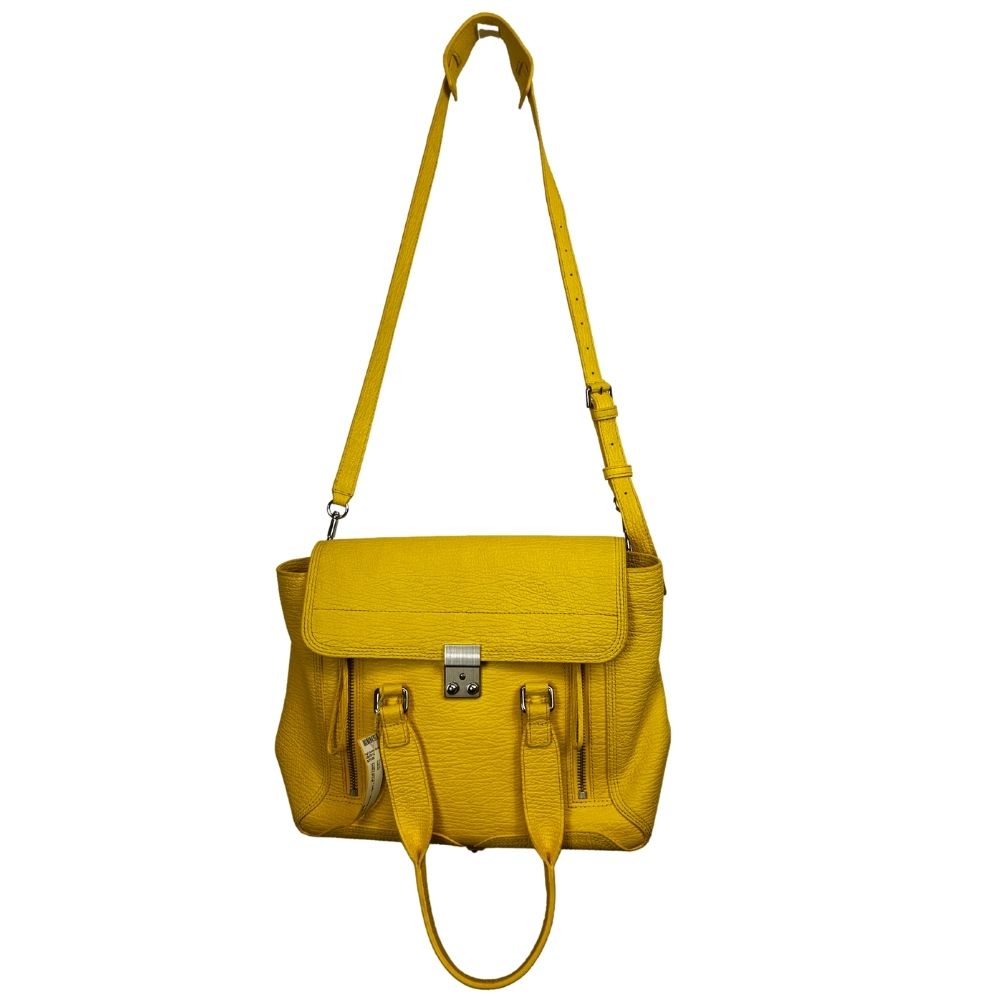 PHILLIP LIM Pebbled Leather Satchel - Lime Yellow