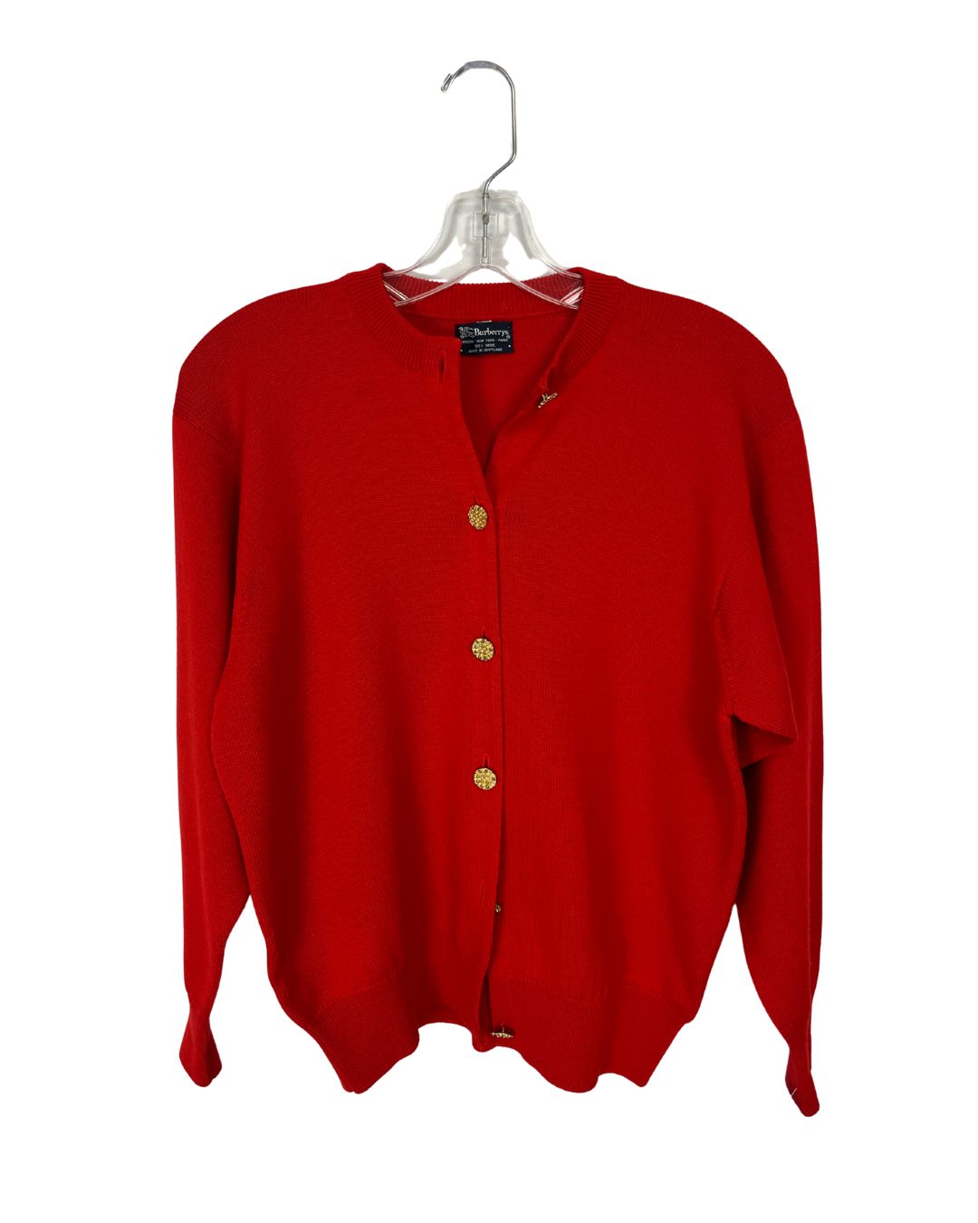 BURBERRY Red Cardigan (Size M)
