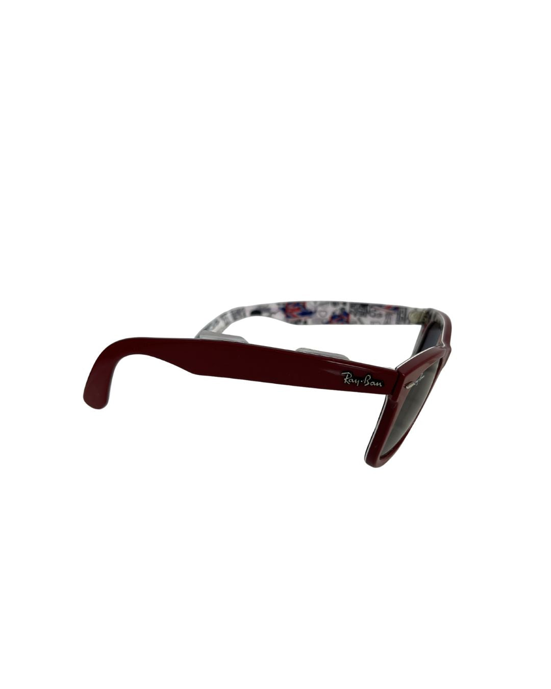RAY-BAN Wayfarer London Print Red Sunglasses