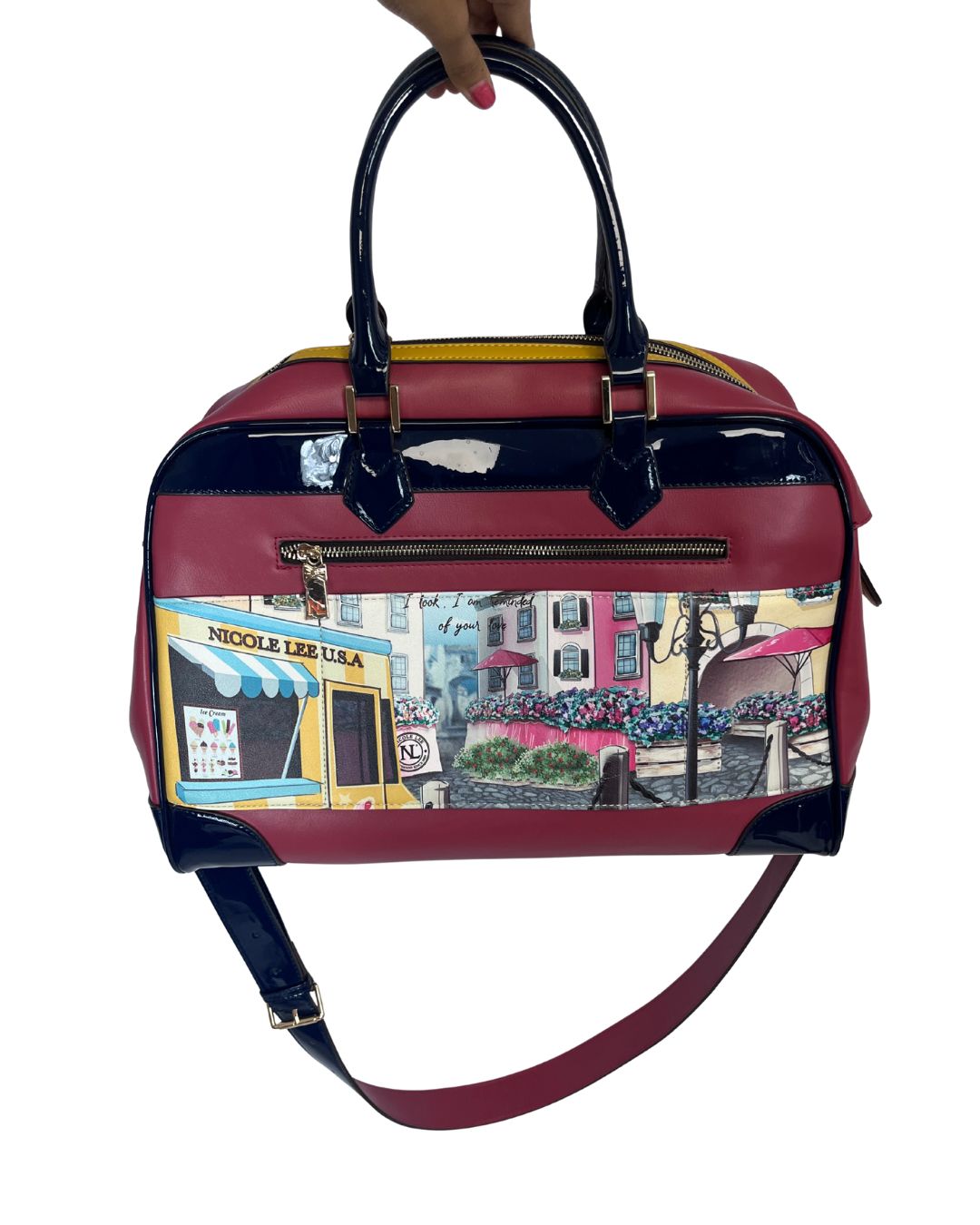 NICOLE LEE Cozy Street In Milan Weekender Tote Bag