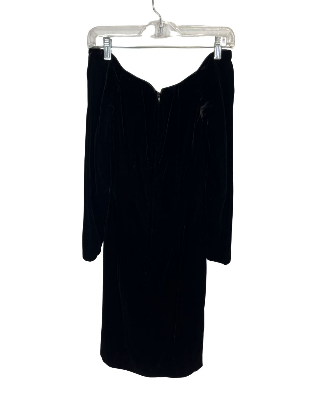 WAYNE CLARK Vintage Velvet Black Cocktail Dress (Size 4)