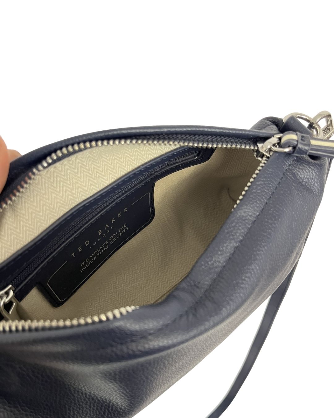 TED BAKER Blue Leather Crossbody Bag