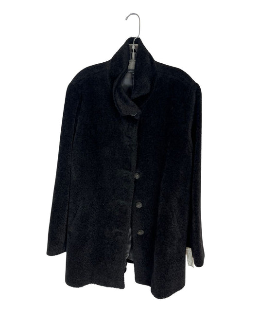 EILEEN FISHER Black Wool & Alpaca Blend Coat (Size L)