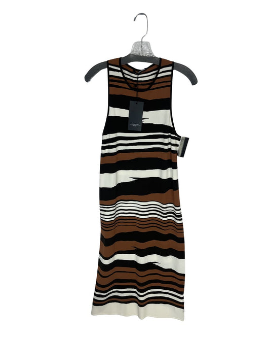 MAX MARA Ifrem Brown Striped Midi Dress (Size M)