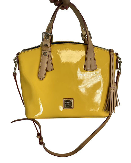 DOONEY & BOURKE Yellow Patent Leather Trina Satchel Handbag