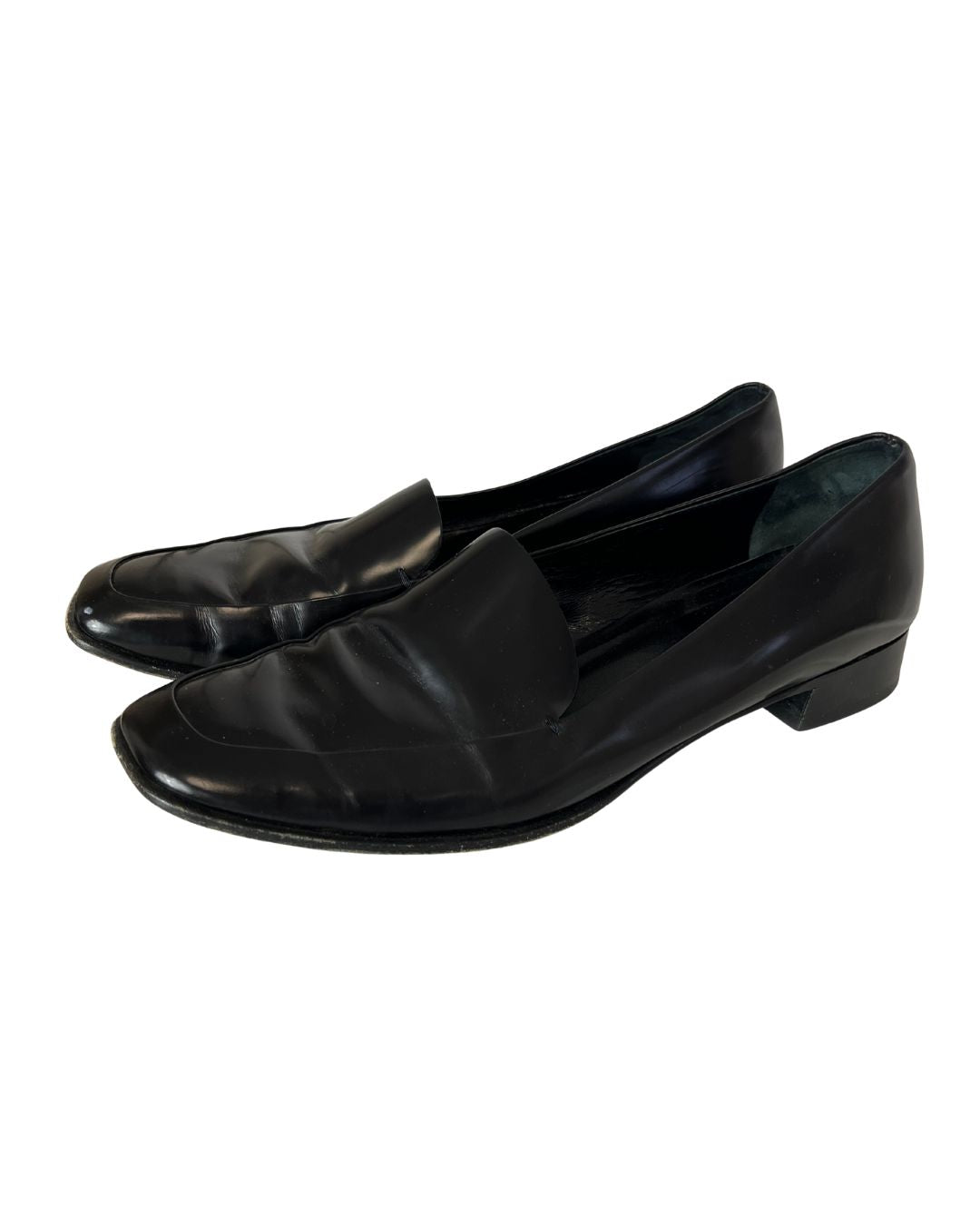 PRADA Black Leather Loafers (Size 9.5)