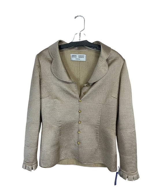 AURORA 3-Piece Gold Jacket/Tank/Capris Set (Size S)