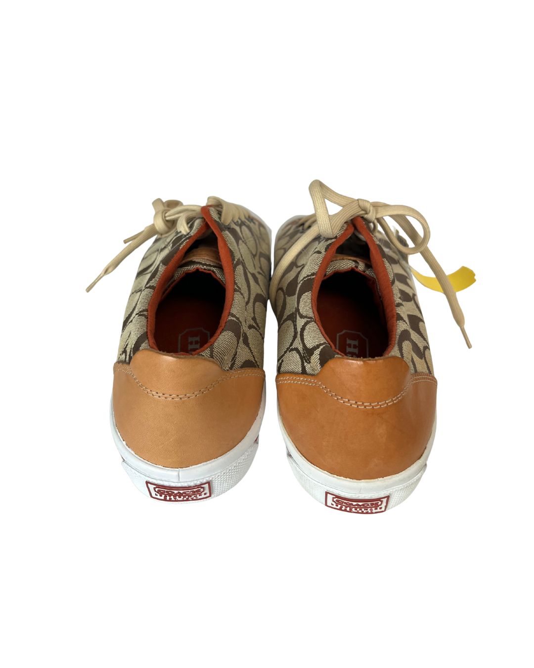 COACH Signature Canvas Brown Low-Top Sneakers (Size 10)